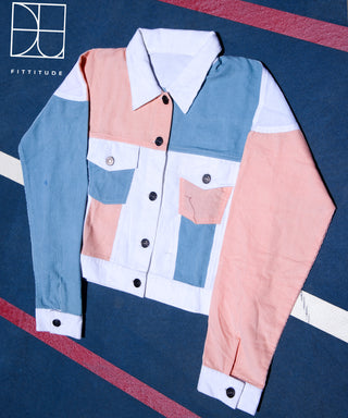 White-a-min C-orduroy Jacket